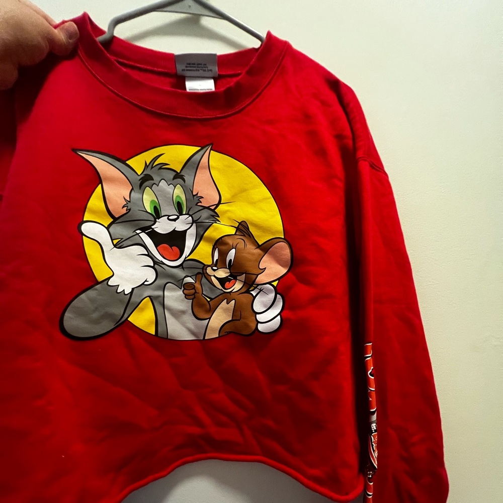 Cropped Tom and jerry sweatshirt